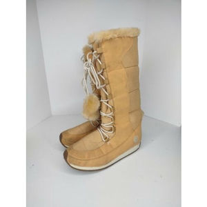 Timberland Nordic Groove Boots Wheat 36771 Leather Tall Girls SZ 2 H2